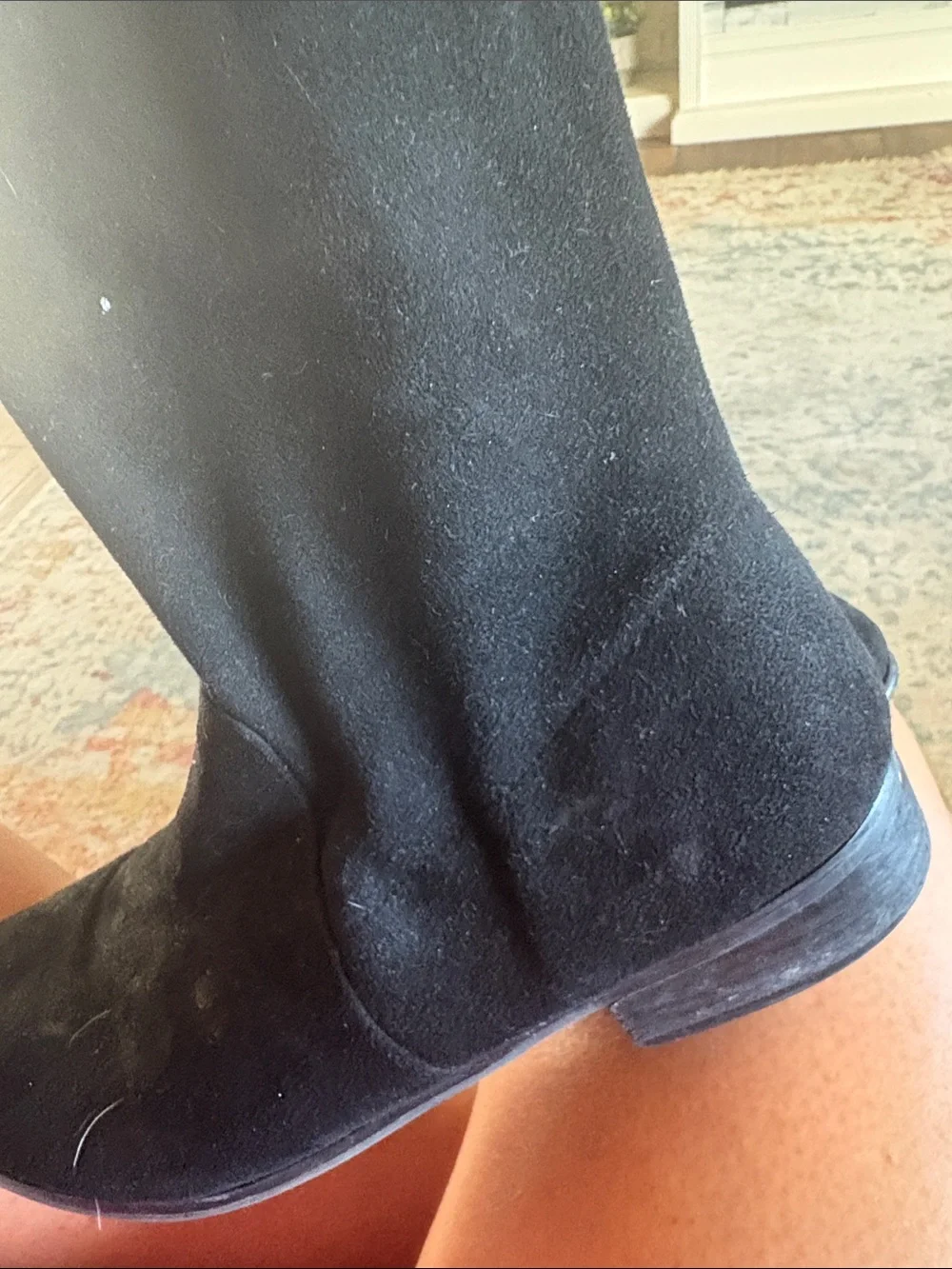 American Eagle Outfitters Black Over-the-Knee Suede Boots